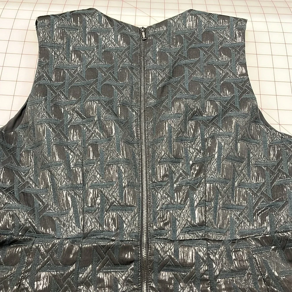 KIRNA ZABETE at TARGET Party Career Black Metallic Surplice Sleeveless Dress 14 - Picture 9 of 16